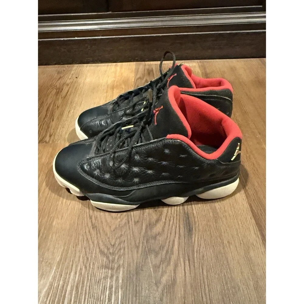 Jordan 13 Retro Low Bred Men's Sneakers Size 9 Black Leather Shoes 310810-027
